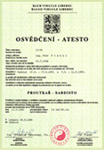 Osvědčení - Atesto